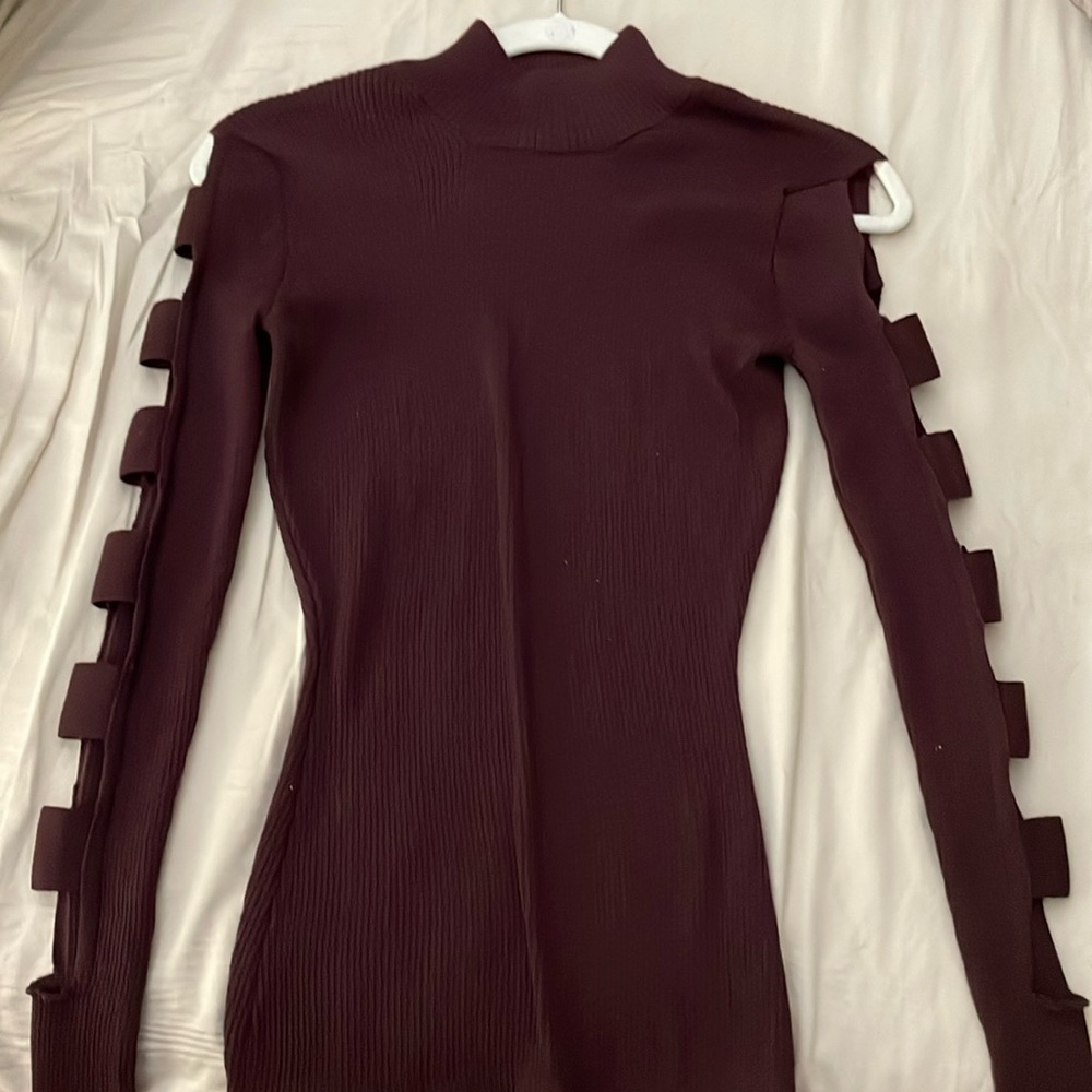Fashion Nova cutout long sleeved mock neck sweater